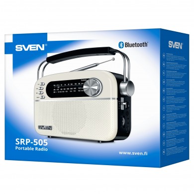 Boxa portabila SVEN SRP-505, White / 3W / Bluetooth / FM/AM/SW Radio / USB / microSD
