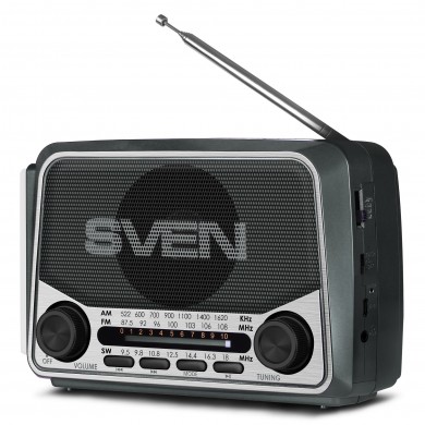 Boxa portabila SVEN SRP-150, Gray / 3W / Bluetooth / FM/AM/SW Radio / USB / microSD