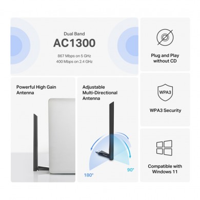 USB2.0 Adaptor / Wi-Fi 5 / MERCUSYS MA30H