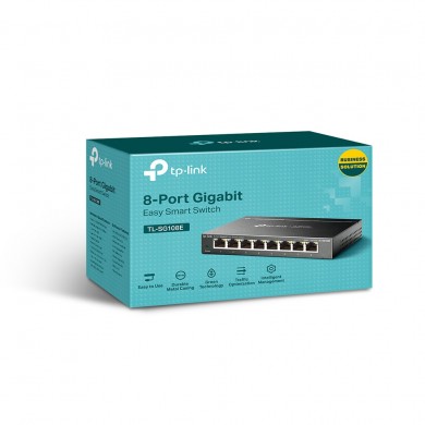 Switch TP-LINK TL-SG108E / 8 port / Gigabit / RJ45 / steel case