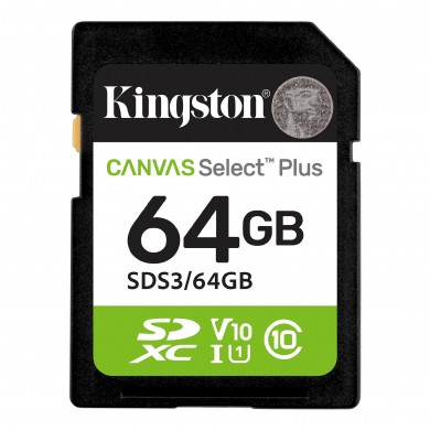 Card de memorie SD  64GB Kingston Canvas Select Plus, 150MB/s