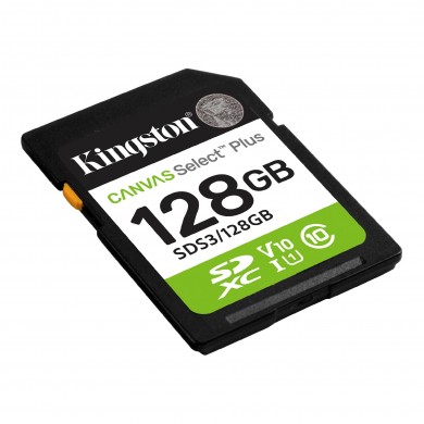 Card de memorie SD  128GB Kingston Canvas Select Plus, 150MB/s