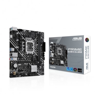 Placa de baza ASUS PRIME H610M-K D4 ARGB/ 1700 / H610 / DDR4 / mATX Placa de baza ASUS PRIME H610M-K D4 ARGB/ 1700 / H610 / DDR4 / mATX