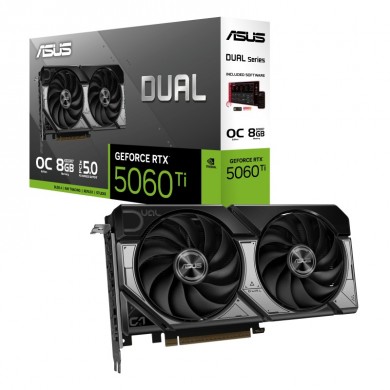Placa video ASUS Dual GeForce RTX 5060 Ti OC Edition / 8GB / GDDR7 / 128bit
