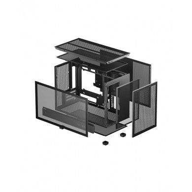 Carcasa DEEPCOOL CH260 / w/oPSU / Side-Window / 1x120mm, 2x140mm ARGB fans / mATX