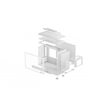 Carcasa DEEPCOOL CH160 PLUS WH / w/oPSU / Side-Window / mATX / White