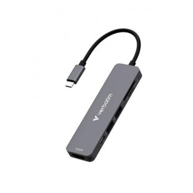 Adaptor Multiport USB-C Verbatim Essentials/ HDMI, USB-C PD, USB-A 3.2 Gen 1, USB-A, SD & microSD