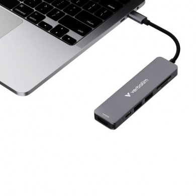 Adaptor Multiport USB-C Verbatim Essentials/ HDMI, USB-C PD, USB-A 3.2 Gen 1, USB-A, SD & microSD