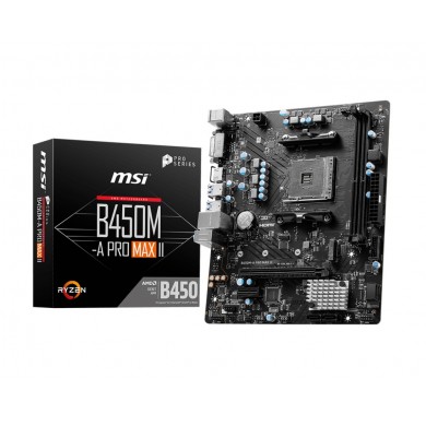 Placa de baza MSI B450M-A PRO MAX II/ AM4/ B450/ DDR4/ mATX