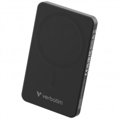 Power Bank Magnetic Wireless Verbatim Charge'n'Go Essentials / 5000 mAh / Black