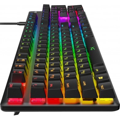 Tastatura Gaming mecanica HYPERX Alloy Origins RGB, HyperX Red key switch