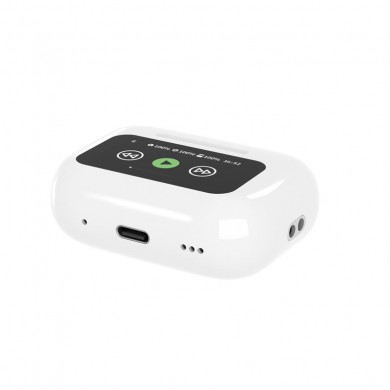 Casti TWS Gembird TWS-LCD-ANC-01-W