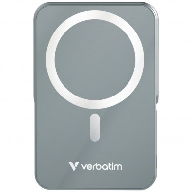 Power Bank Magnetica Wireless cu suport Verbatim Charge'n'Go / 10000 mAh / Gray