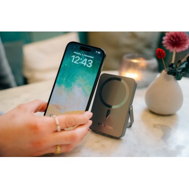 Power Bank Magnetica Wireless cu suport Verbatim Charge'n'Go / 10000 mAh / Gray