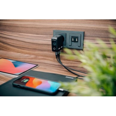Incarcator USB Verbatim Mini GaN Charger with Display 100W