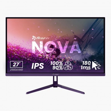 27.0” Monitor Gaming AROZZI Nova/ QHD/ 1ms/ 180Hz/ Purple 27.0” Monitor Gaming AROZZI Nova/ QHD/ 1ms/ 180Hz/ Purple