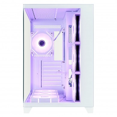 Carcasa 1STPLAYER MV8-TP / no PSU / Side-Window / 7x120mm / ATX / White