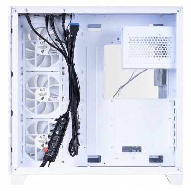 Carcasa 1STPLAYER MV8-TP / no PSU / Side-Window / 7x120mm / ATX / White