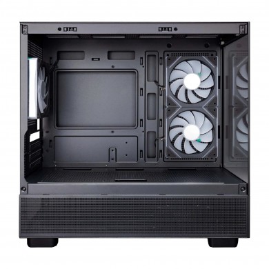 Carcasa 1STPLAYER Mi5 / no PSU / Side-Window / 3x120mm / mATX / Black