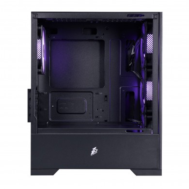 Carcasa 1STPLAYER GO2 / w/oPSU / Side-Window / 4x120mm / mATX / Black