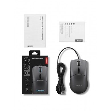 Mouse Gaming Lenovo Legion M210 RGB/ USB/ 16000dpi/ Black