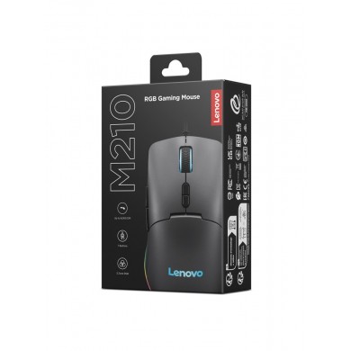 Mouse Gaming Lenovo Legion M210 RGB/ USB/ 16000dpi/ Black