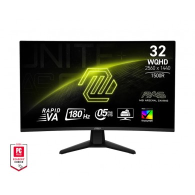 31.5&rdquo; Игровой Монитор MSI MAG 32CQ6F/ QHD/ Curved/ 0.5ms/ 180Hz/ Black