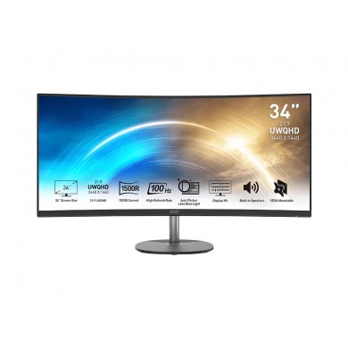 34.0&rdquo; Monitor MSI PRO MP341CQ/ Curved/ 4K/ 21:9/ 1ms/ 100Hz/ Black