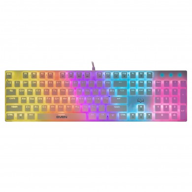Tastatura Gaming Mecanica SVEN KB-G9200 RGB / USB / 1.8m / White