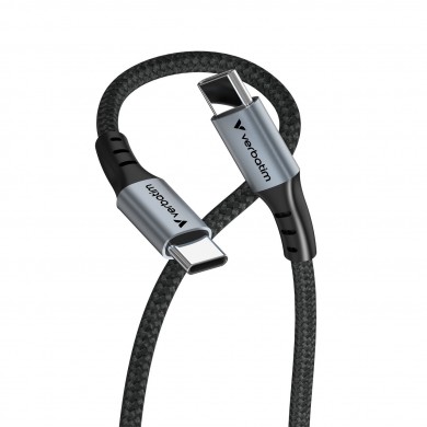 Cablu USB-C to USB-C Verbatim Sync & Charge 100W / 1.2 m/  Black