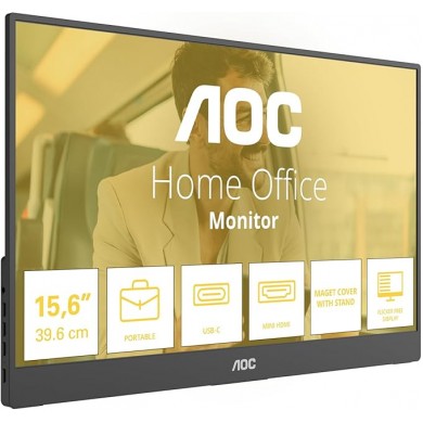 15.6&rdquo; Monitor AOC 16T20E2 / Portable / 4ms/ Black