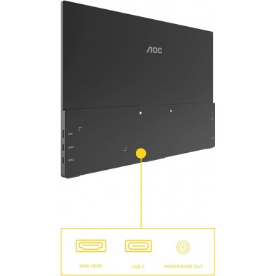 15.6&rdquo; Monitor AOC 16T20E2 / Portable / 4ms/ Black