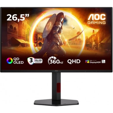 26.5&rdquo; Monitor Gaming AOC Q27G4SDR/ QHD/ QD OLED/ 360Hz