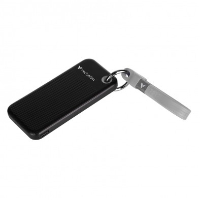 M.2 SSD Extern Verbatim Pocket / 256GB  / USB 3.2 Gen 2 / Black/Grey