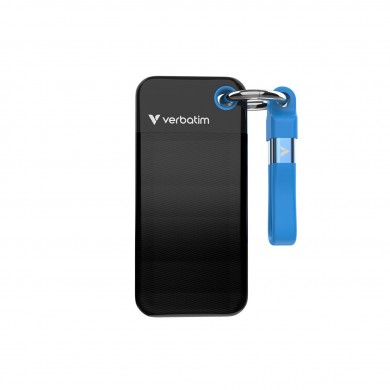 M.2 SSD Extern Verbatim Pocket / 512GB  / USB 3.2 Gen 2 / Black/Blue