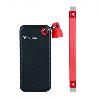 M.2 SSD Extern Verbatim Pocket / 512GB / USB 3.2 Gen 2 / Black/Red M.2 SSD Extern Verbatim Pocket / 512GB / USB 3.2 Gen 2 / Black/Red