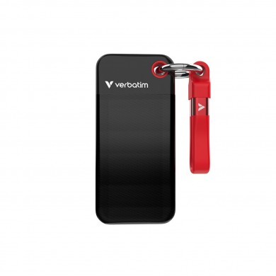 M.2 SSD Extern Verbatim Pocket / 512GB / USB 3.2 Gen 2 / Black/Red