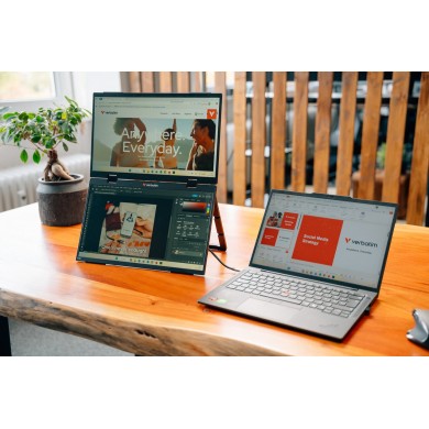 15.6&rdquo; Monitor Dual Portabil VERBATIM DUAL / 2xFHD/ 4ms / Black