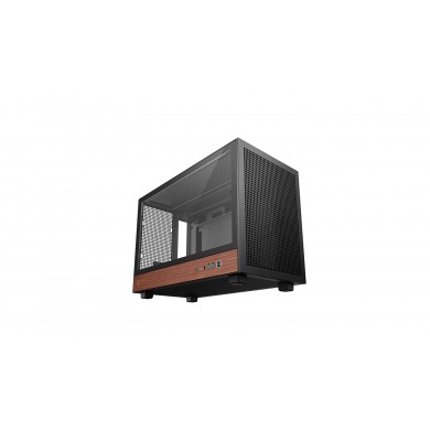 Carcasa DEEPCOOL CH260 WOOD / w/oPSU / Side-Window / mATX