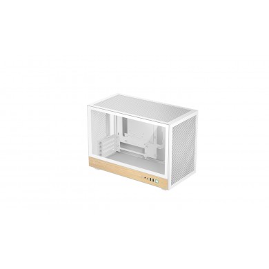 Carcasa DEEPCOOL CH260 WOOD WH / w/oPSU / Side-Window / mATX