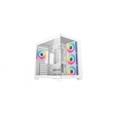 Carcasa DEEPCOOL CG530 4F WH / w/oPSU / Side panel / 4x A-RGB 120mm / ATX