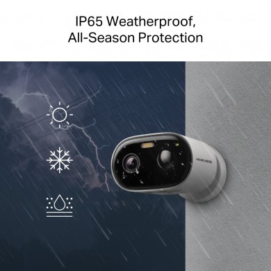 Camera de exterior inteligenta, alimentata cu baterii MERCUSYS MC410, White