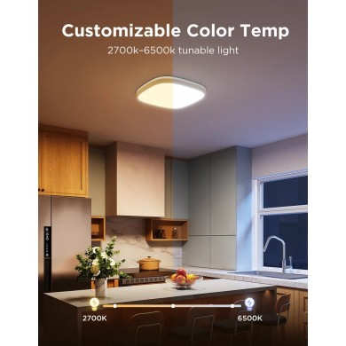 Lampa de tavan inteligenta GOVEE Square 12&rdquo; RGBWW + RGBIC
