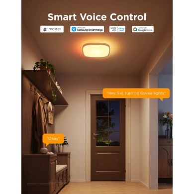 Lampa de tavan inteligenta GOVEE Square 12&rdquo; RGBWW + RGBIC