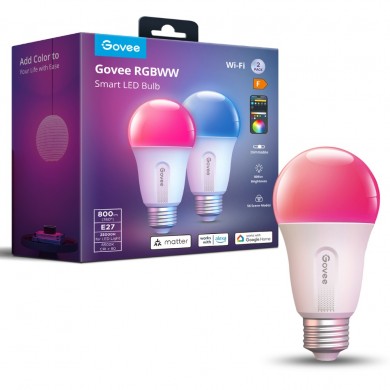 Bec LED inteligent GOVEE RGBWW (2 Pack) E27