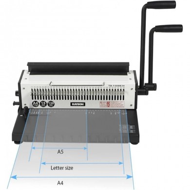 Aparate de indosariat pentru arc metalic dublu QSmile TD-1500B34/ A4/ 15 sheets/ Binding thickness: 130 sheets/ 10 kg