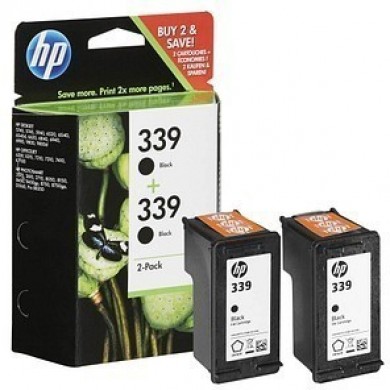HP 339 (C9504EE) Black Cartridge 2-pack of C8767EE for Photosmart 8450; OfficeJet 7410. HP 339 (C9504EE) Black Cartridge 2-pack of C8767EE for Photosmart 8450; OfficeJet 7410.
