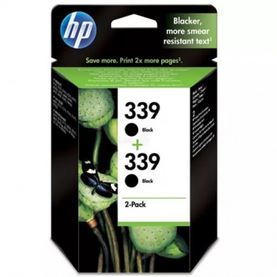 HP 339 (C9504EE) Black Cartridge 2-pack of C8767EE for Photosmart 8450; OfficeJet 7410. HP 339 (C9504EE) Black Cartridge 2-pack of C8767EE for Photosmart 8450; OfficeJet 7410.