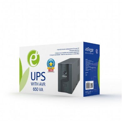 Gembird Power Cube UPS-PC-652A, 650VA / 390W, UPS with AVR,  2x C13 output, without power extension cable