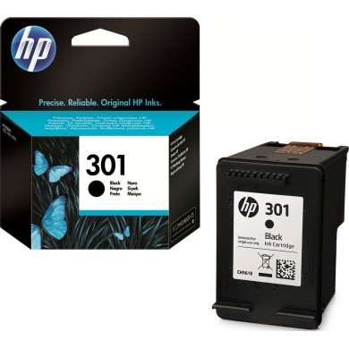 HP 301 (CH561EE) Black Ink Cartridge 190 pages for HP DESKJET 1000, 1050, 1050A, 2000, 2050, 2050A, 2054A, 3000, 3050, 3050A, 3020A, 3054A